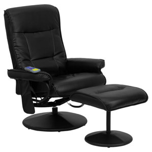 Heated Reclining Massage Chair & Ottom..