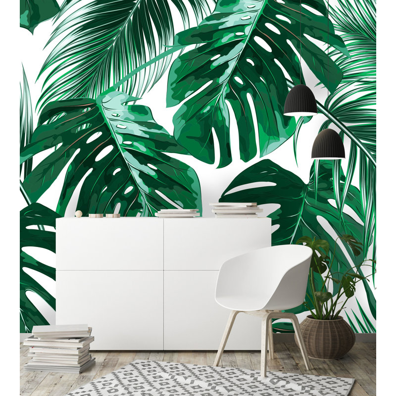 Bay Isle Home Agnon Removable Tropical Palm Leaves 3 92 L X 75 W