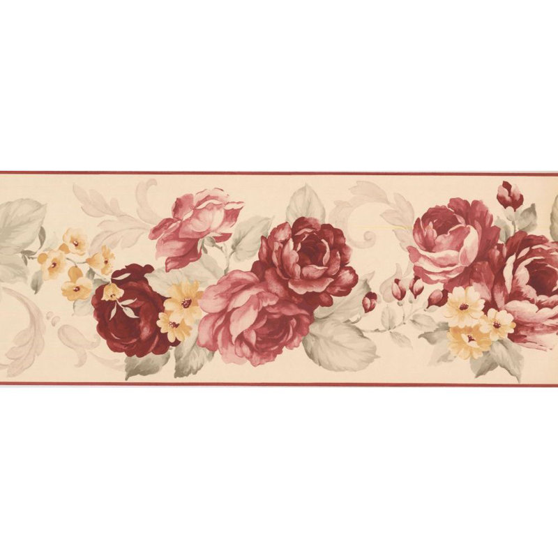 Ophelia Co Inez Floral 15 L X 7 5 W Wallpaper Border Wayfair
