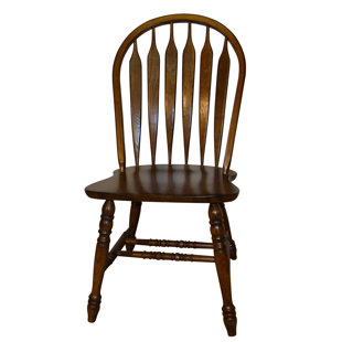 Smithtown Premium Curved Arrowback Solid Wood Dining Chair (Set of 2)