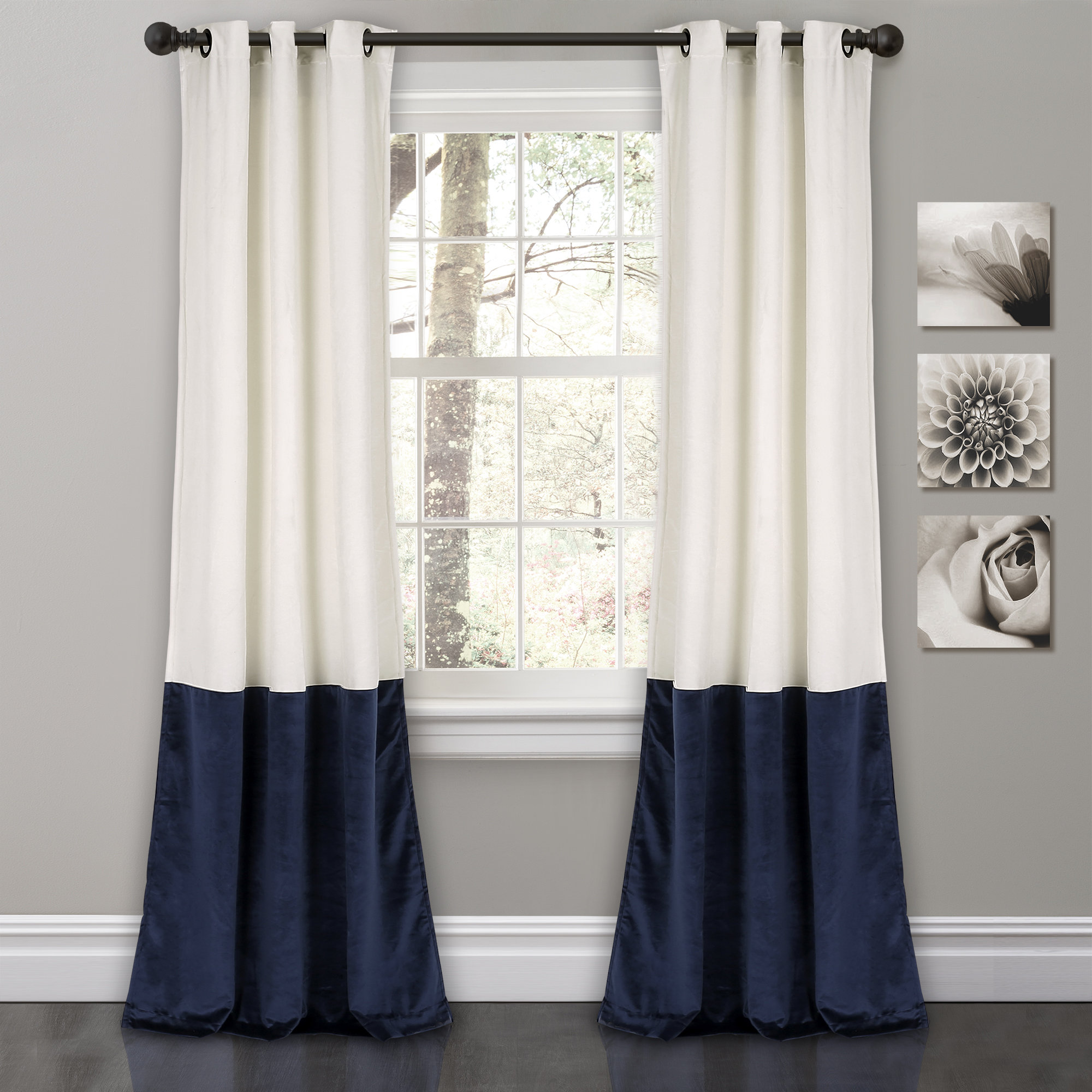 Alcott Hill Lucille Floral Solid Color Room Darkening Thermal