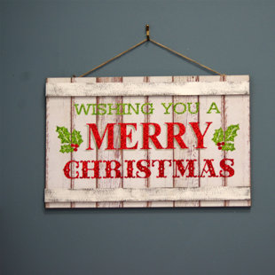 Merry Christmas Wooden Sign Wayfair Wishing You A Merry Christmas Wood Sign Wall Décor