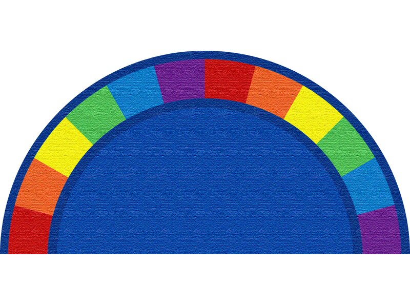 Kid Carpet Blue Semicircle Area Rug | Wayfair