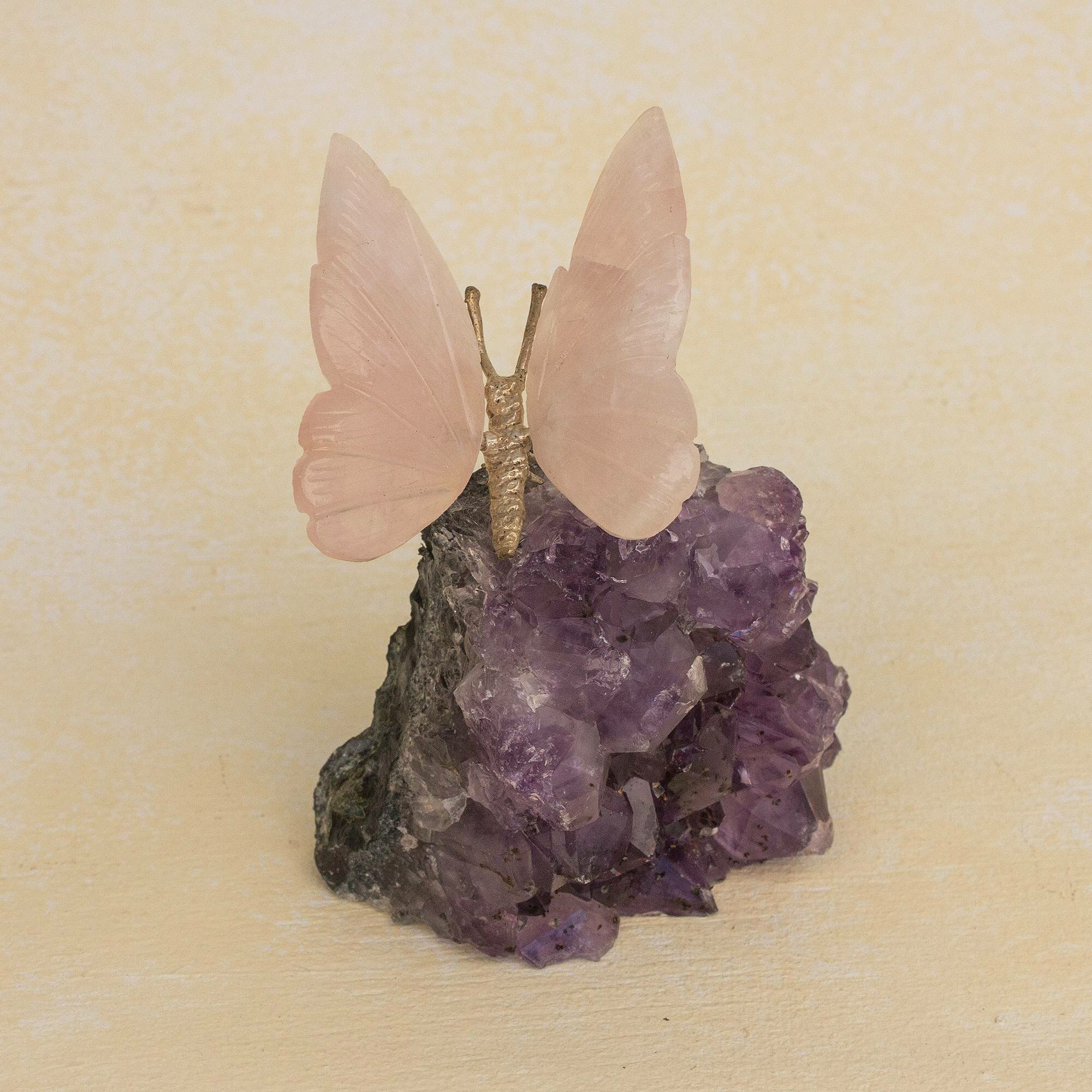 CRYSTAL GRAPES Pink BUTTERFLY FIGURINE NEW In Box SALE