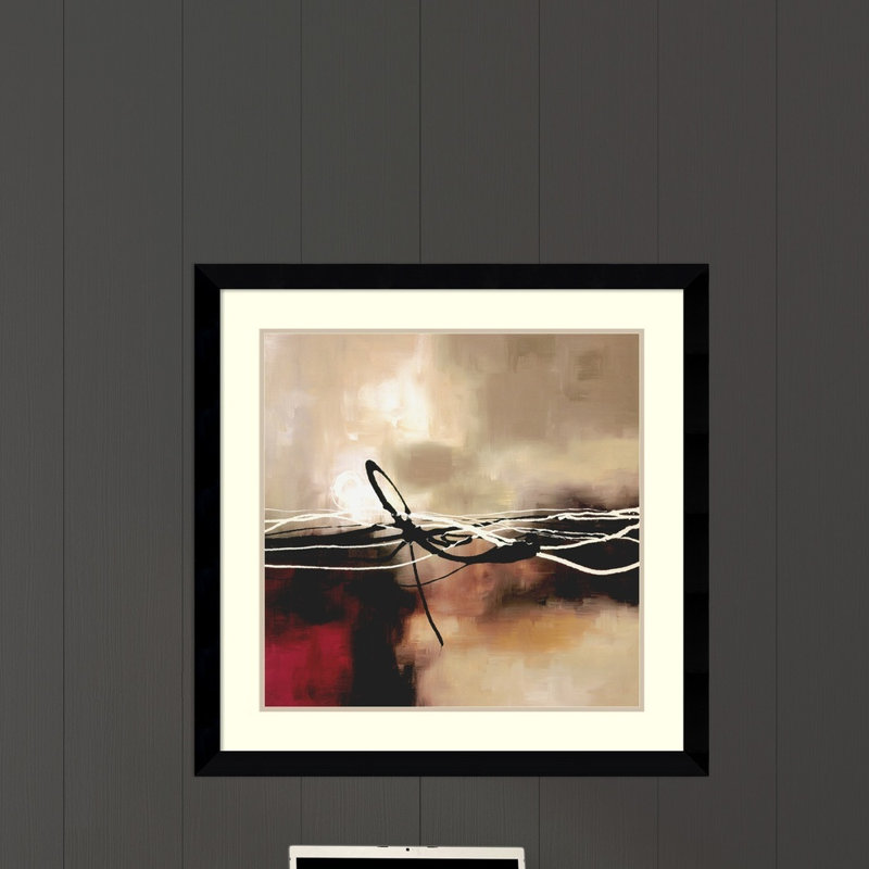 Amanti Art Symphony In Red And Khaki Ii Picture Frame Print