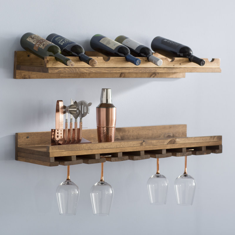 Trent Austin Design Berlyn 2 Piece 8 Bottle Wall Mounted Wine Rack