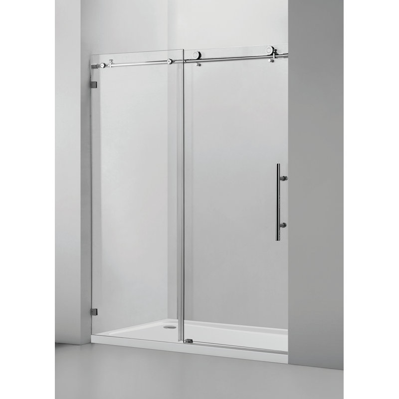 Vanity Art Glass Barn 60 W X 76 H Single Sliding Frameless Shower Door Reviews