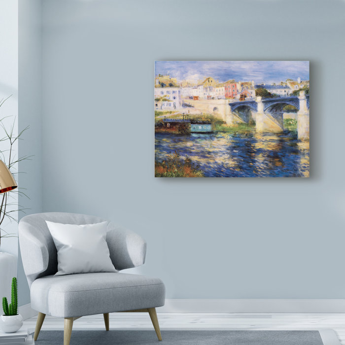 Winston Porter Le Pont A Chatou Oil Painting Print On Wrapped