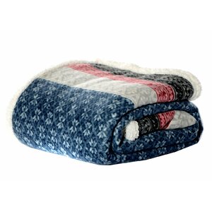 Fairisle Indiana Fleece Throw Blanket