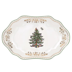 Christmas Tree Gold Platter