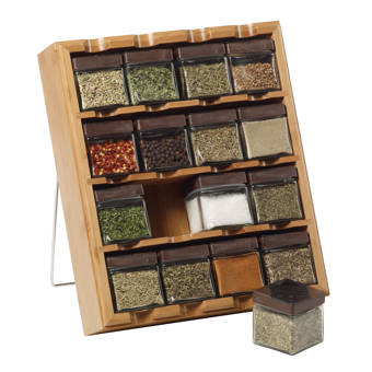 Kamenstein Bamboo Inspirations 16 Jar Spice Jar Rack Set Reviews Wayfair