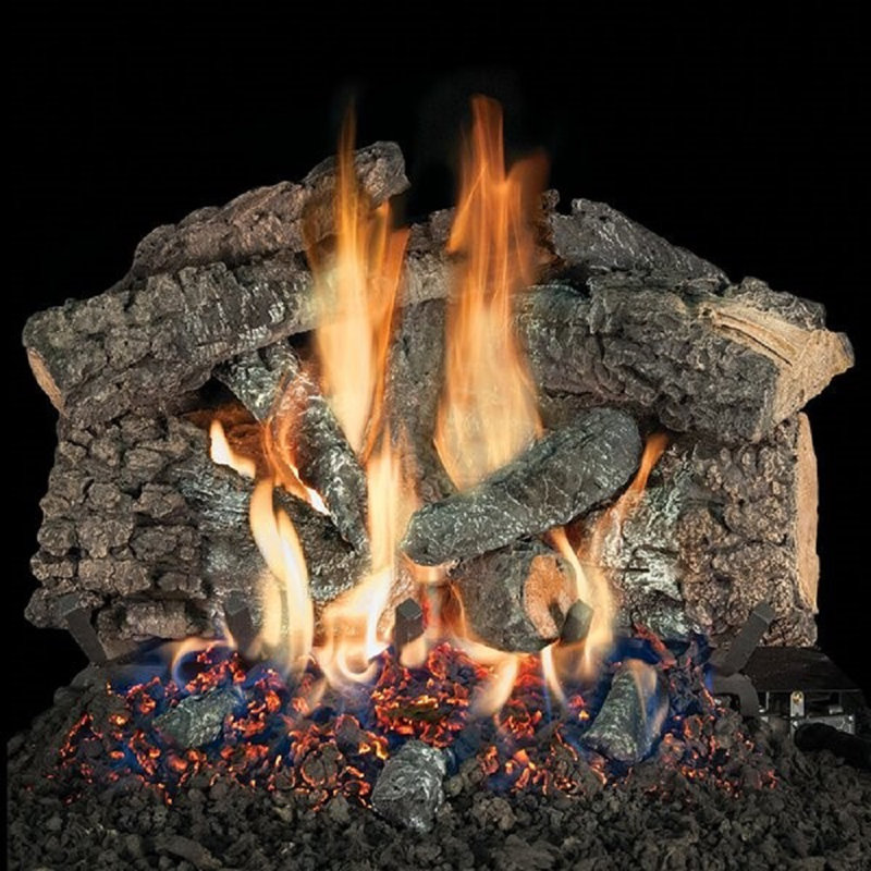 Hargrovegaslogs Bedford Char Vented Natural Gas Propane Fireplace