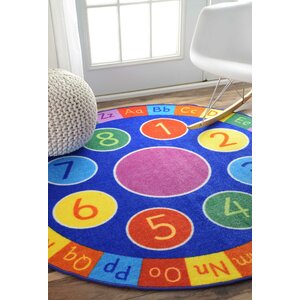 Deshaun Baby Blue Shag Area Rug