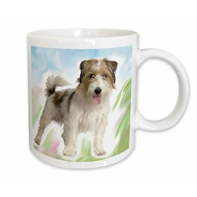 Jack Russell Terrier Coffee Mug East Urban Home Color: Brown/White, Size: 4.9