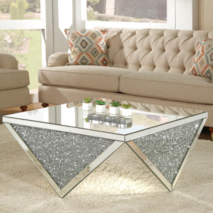 Square Mirrored Coffee Tables You Ll Love Wayfair Blaker Mirrored Coffee Table