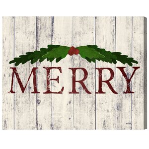 Merry Framed Graphic Art on Wrapped Canvas