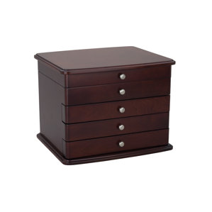 Jewelry Storage Sophia 3 Drawer in Mahogany / Cream by Reed & Barton