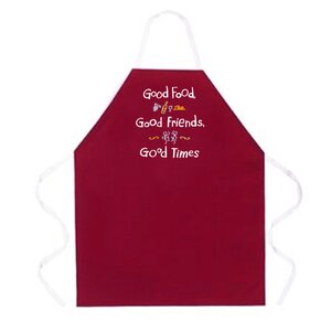 Good Food Apron in Maroon