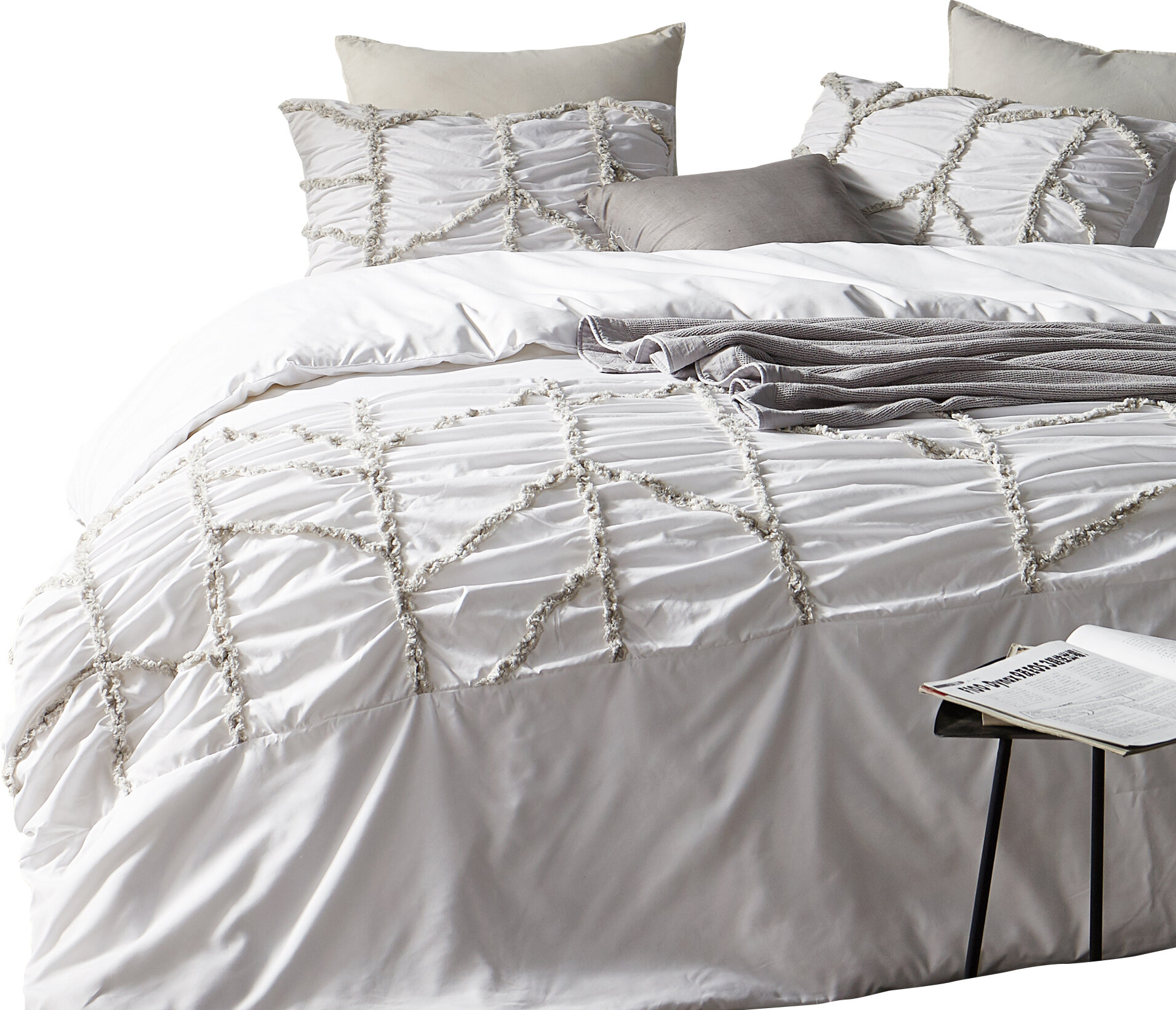 Greyleigh Centerton Textured Oversized Single Duvet Cover