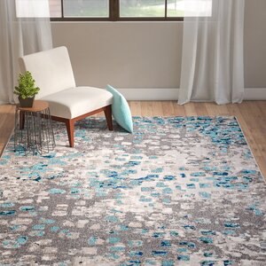 Crosier Grey & Light Blue Area Rug