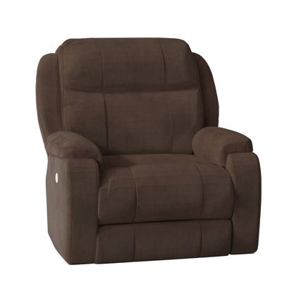 Hercules 41 Wide Manual Wall Hugger Standard Recliner Southern Motion Body Fabric Savvy Cognac