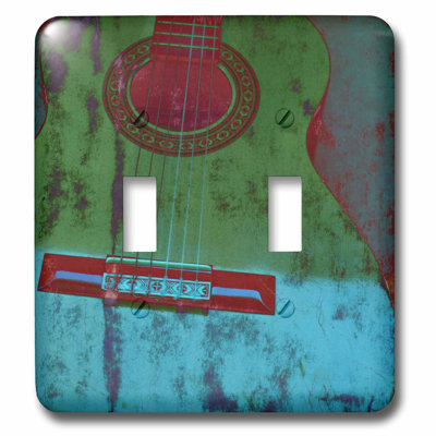 Guitar Musical Instruments Double Toggle Light Switch 3dRose