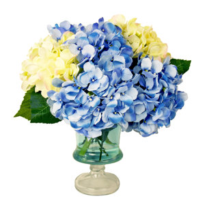 Hydrangea Centerpiece in Decorative Vase