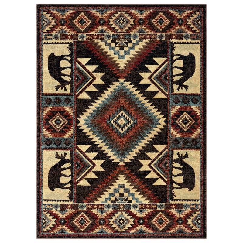 Millwood Pines Pari Southwestern Brown Area Rug | Wayfair