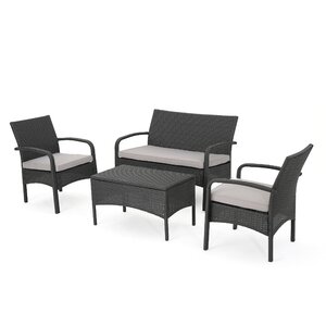 Jeffrey 4 Piece Deep Seating Group with Cushion