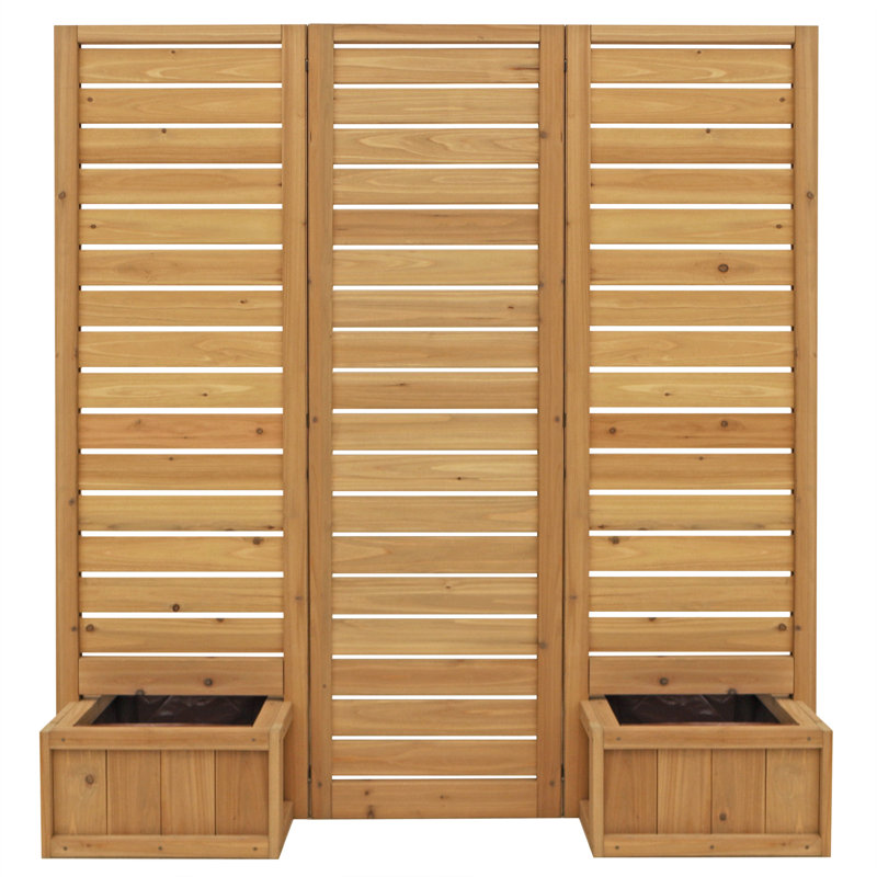 Yardistry Fusion 5.5 ft. H x 5 ft. W Cedar Wood Privacy ... (800 x 800 Pixel)