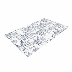 Stephanie Vaeth Tables and Chairs Abstract White Area Rug