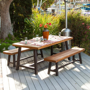 Iron And Wood Patio Furniture wood patio dining sets you'll love | wayfair Iron And Wood Patio Furniture wood patio dining sets you'll love | wayfair