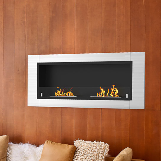 Orren Ellis Sheehan Ventless Recessed Bio Ethanol Fireplace Insert