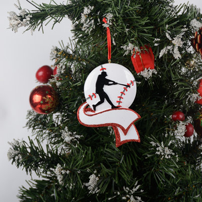 Baseball Man Ball Ornament The Holiday Aisle Customize Yes