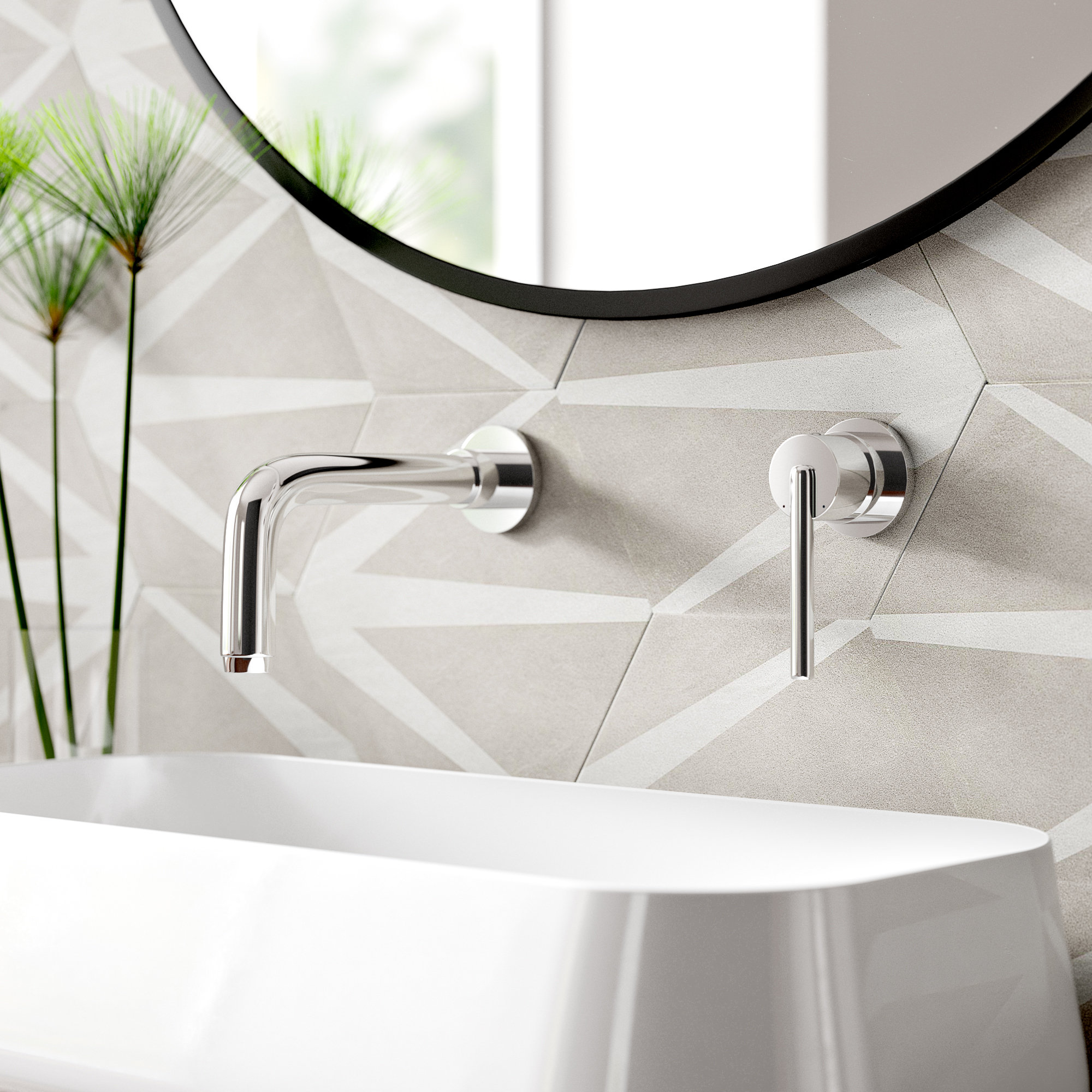 Trinsic Wall Mounted Bathroom Faucet Reviews Allmodern Trinsic Wall Mounted Bathroom Faucet