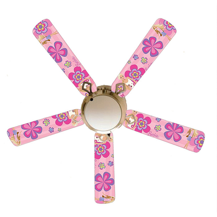 52 Fashion Barbie 5 Blade Ceiling Fan Light Kit Included