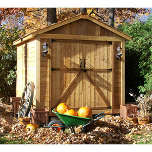 SpaceMaker 8 ft. W x 12 ft. D Wooden Storage Shed
