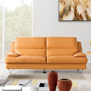Mustard Yellow Leather Sofa Wayfair Quickview