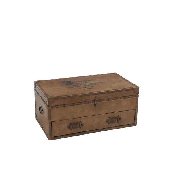 Leather Steamer Trunk Drawers Wayfair Co Uk