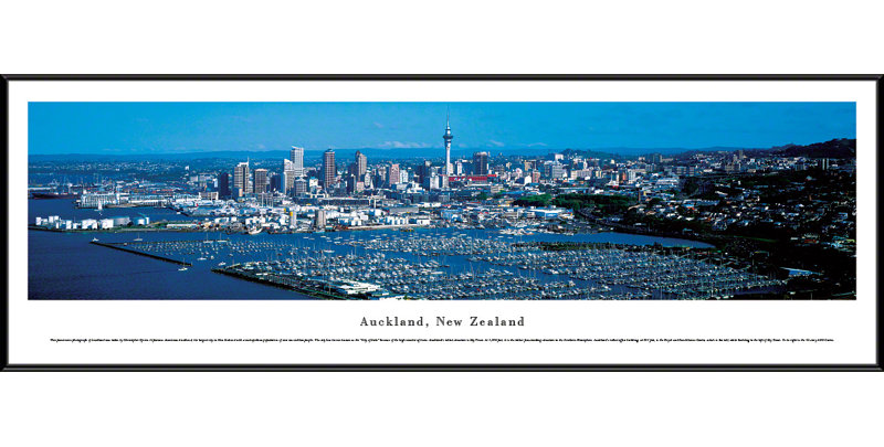 Blakewaypanoramas World Skyline Auckland New Zealand By Christopher Gjevre Framed Photographic Print Wayfair