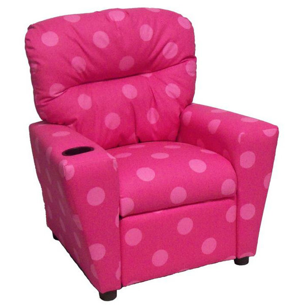 childs pink recliner chair