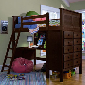 Kenai Twin Loft Bed w/Dresser