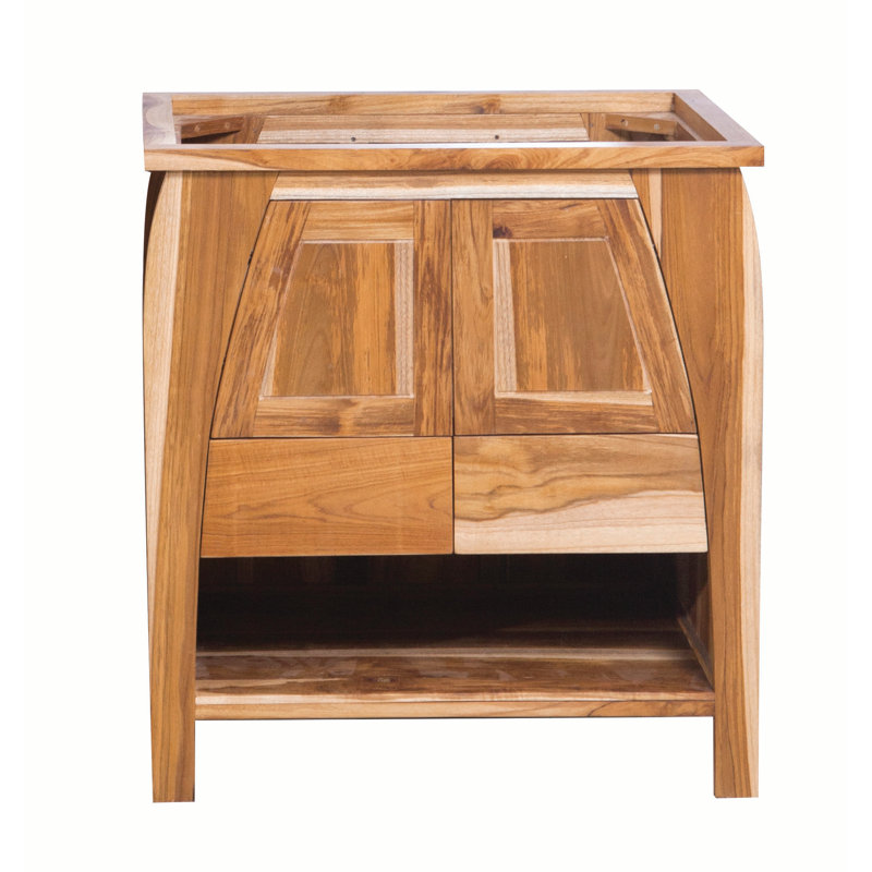 EcoDecors Tranquility Solid Teak 30" Single Bathroom Vanity Base Only