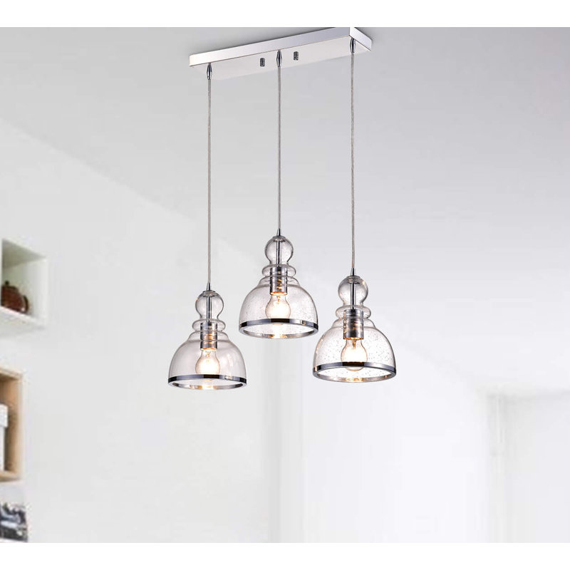 Wrought Studio Copeland 3 Light Kitchen Island Dome Pendant Light Kitchen Island Dome Pendant