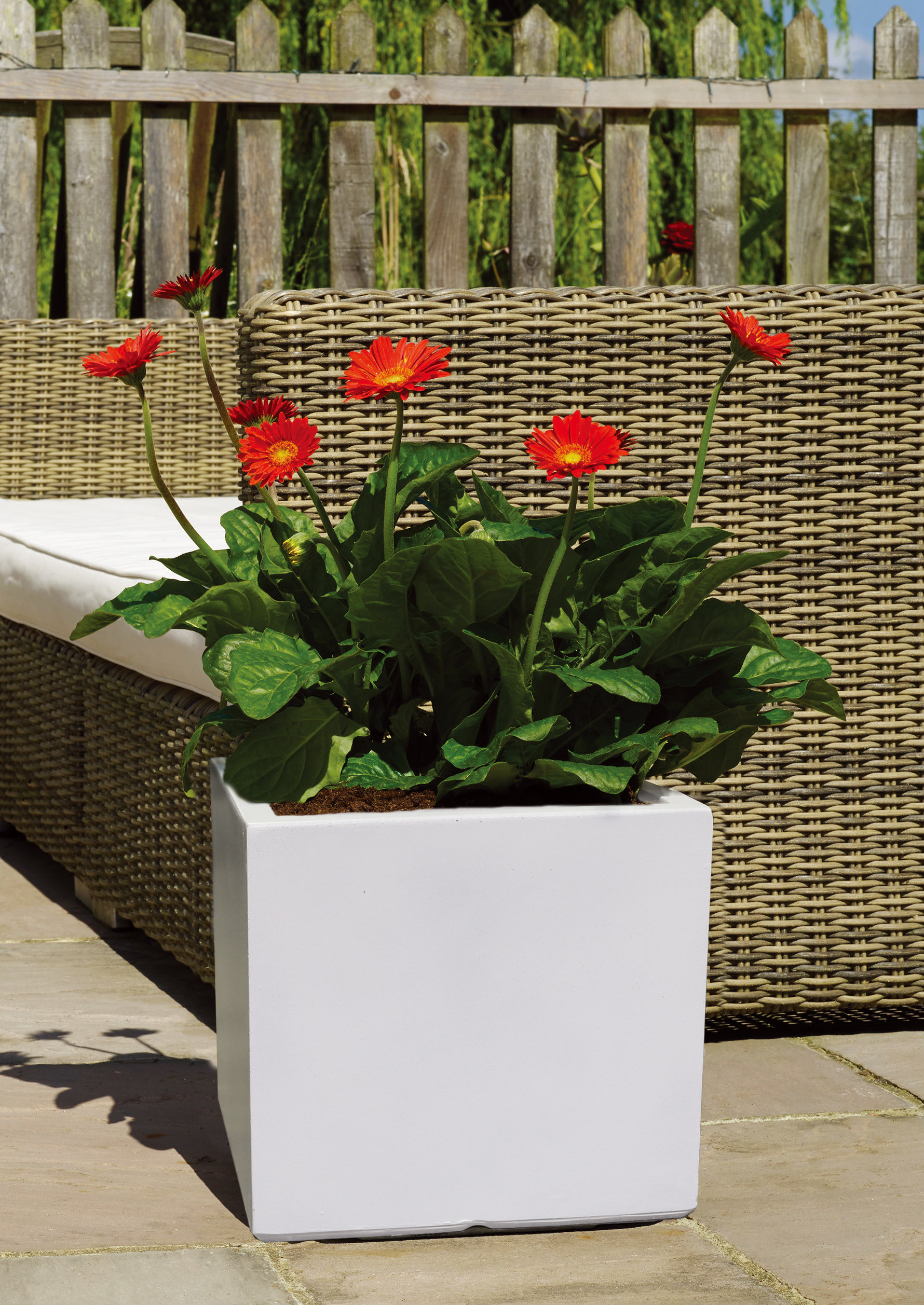 wayfair balcony planters on Box White Planters Free Shipping Over 35 Wayfair