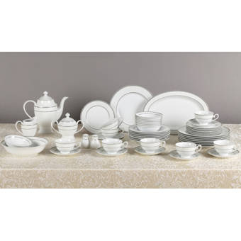 Bloomsbury Market Emelina 47 Piece Dinnerware Set Service For 8 Reviews Wayfair