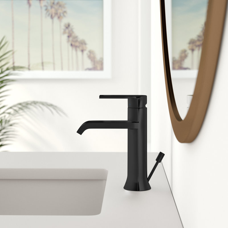 Genta Single Hole Bathroom Faucet With Drain Assembly Reviews Allmodern