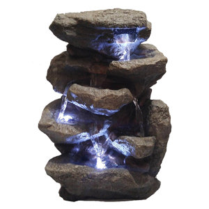 Decorative Fengshui Waterfall Fountain with LED Light