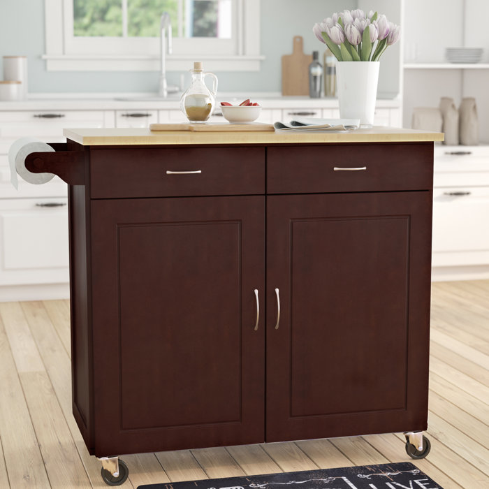 Sammons Kitchen Island Solid Wood Top Sammons Kitchen Island Solid Wood Top