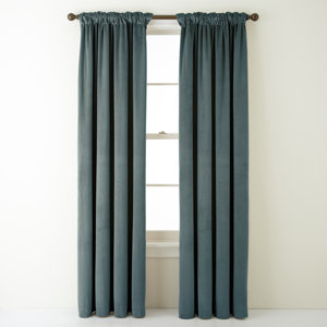 Angeletta Traditional Solid Blackout Rod pocket Curtain Panels (Set of 2)
